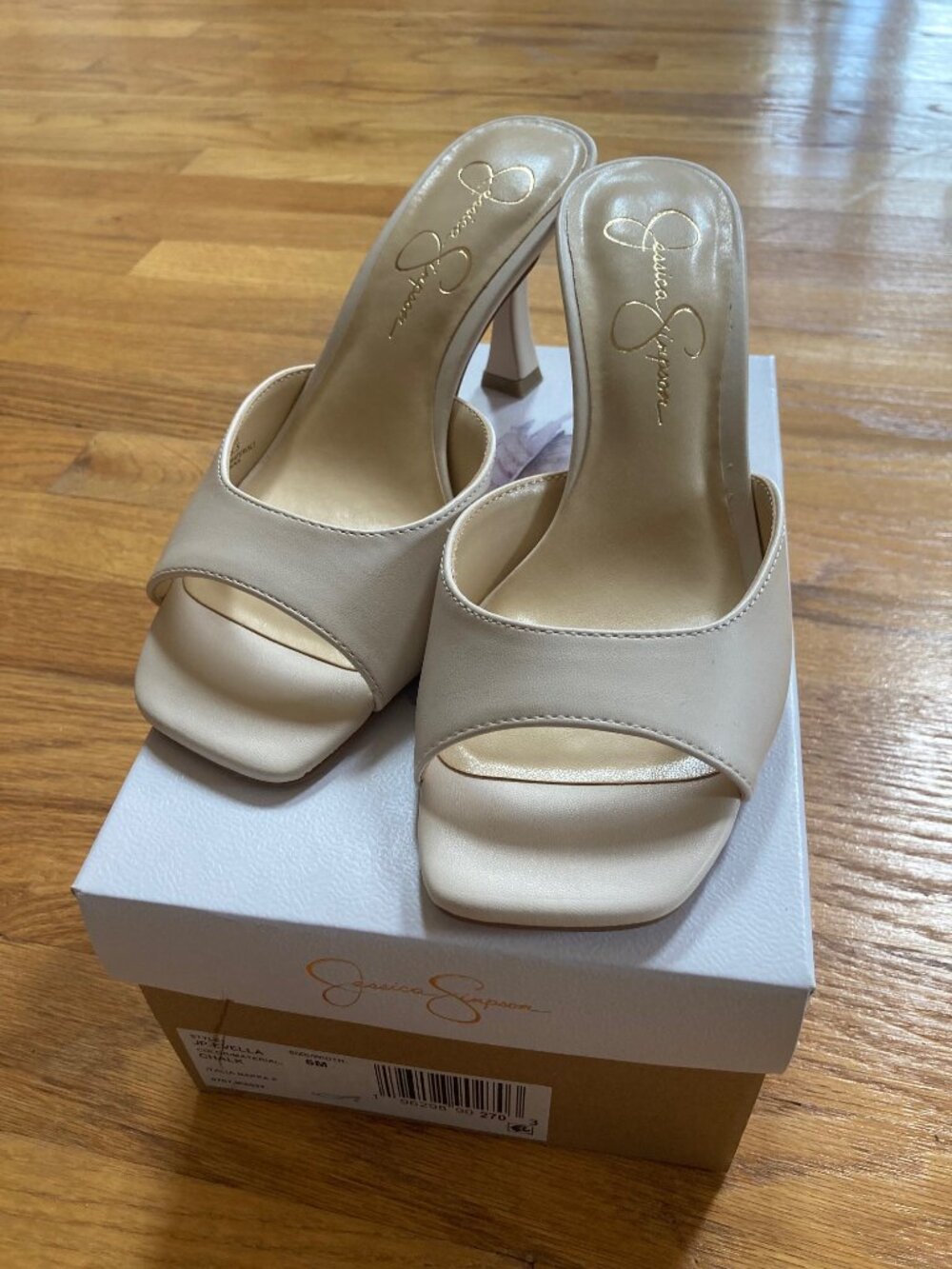 Jessica Simpson Peep Toe Slide Heels - Picture 12 of 15